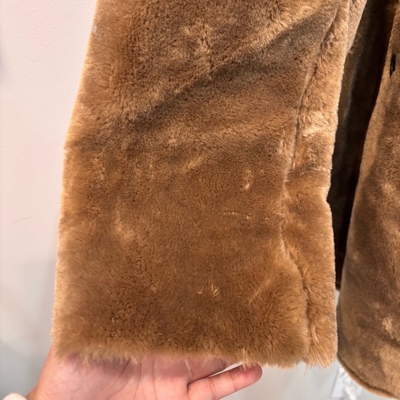 J. Crew Faux Fur Peacoat Brown Women’s Size XL NEW - Picture 9 of 16